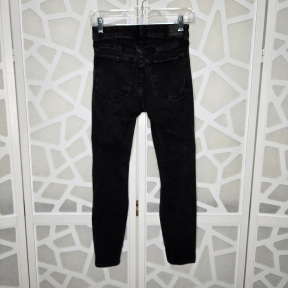 Aeropostale Distressed High Rise Jeans Womens 6 Reg Y2K Goth Punk Edgy Festival - Picture 5 of 7